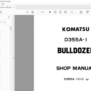 KOMATSU D355A- I BULLDOZER Shop Manual D355A.1-BE3 - PDF DOWNLOAD