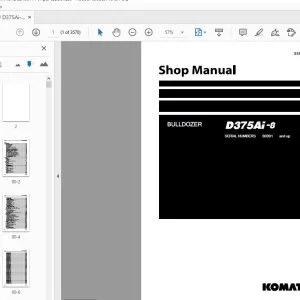 KOMATSU D375Ai-8 BULLDOZER SHOP MANUAL SEN06714-07 - PDF DOWNLOAD