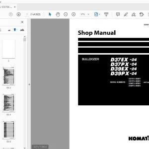 KOMATSU D37EX-24 D37PX-24 D39EX-24 D39PX-24 BULLDOZER SHOP MANUAL SEN06586-06 - PDF DOWNLOAD
