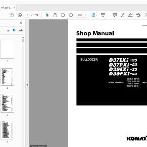 KOMATSU D37EXi-23 D37PXi-23 D39EXi-23 D39PXi-23 BULLDOZER SHOP MANUAL SEN06486-07 - PDF DOWNLOAD