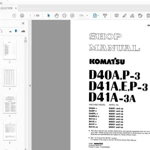 KOMATSU D40A,P-3 D41A,E,P-3 D41A-3A SHOP MANUAL SEBM0120C07 - PDF DOWNLOAD