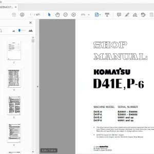 KOMATSU D41E,P-6 SHOP MANUAL SEBM007009 - PDF DOWNLOAD