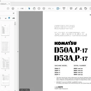 KOMATSU D50A,P-17 D53A,P-17 SHOP MANUAL SEBM01301707 - PDF DOWNLOAD