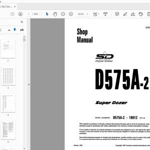 KOMATSU D575A-2 SUPER DOZER SHOP MANUAL SEBM018506 - PDF DOWNLOAD