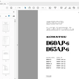 KOMATSU D60A,P-6 D65A,P-6 SHOP MANUAL SEBM0144B01 - PDF DOWNLOAD