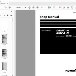 KOMATSU D61EX-24 D61PX-24 BULLDOZER SHOP MANUAL SEN06577-06 - PDF DOWNLOAD