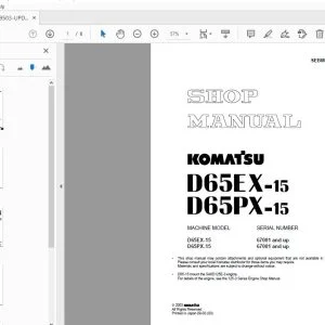 KOMATSU D65EX-15 D65PX-15 SHOP MANUAL SEBM029503 - PDF DOWNLOAD