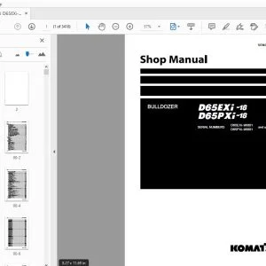 KOMATSU D65EXi-18 D65PXi-18 BULLDOZER SHOP MANUAL SEN06899-04 - PDF DOWNLOAD