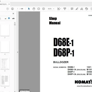 Komatsu D68E-1 D68P-1 Bulldozer Repair Manual SEBMU1440102 PDF