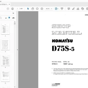KOMATSU D75S-5 SHOP MANUAL SEBMOl450503 - PDF DOWNLOAD