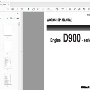 KOMATSU D900-SERIES ENGINE WORKSHOP MANUAL 2974770M1 - PDF DOWNLOAD