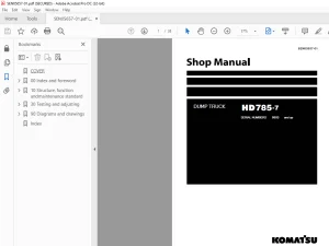 KOMATSU DUMP TRUCK HD785-7 Shop Manual SEN05657-01 - PDF DOWNLOAD