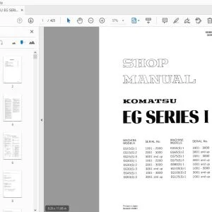 KOMATSU EG SERIES I SHOP MANUAL SEBM0690SM00 - PDF DOWNLOAD