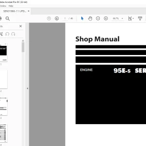 KOMATSU ENGINE 95E-5 SERIES Shop Manual SEN01966-11 - PDF DOWNLOAD
