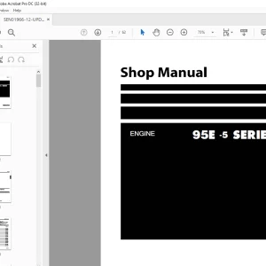KOMATSU ENGINE 95E-5 SERIES Shop Manual SEN01966-12 - PDF DOWNLOAD