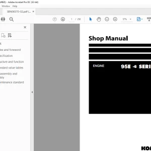 KOMATSU ENGINE 95E -6 SERIES Shop Manual SEN06570-02 - PDF DOWNLOAD