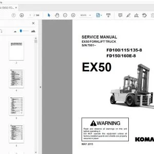 KOMATSU EX50 FORKLIFT TRUCK SERVICE MANUAL SM228 - PDF DOWNLOAD