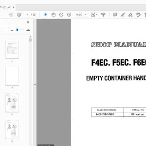 KOMATSU F4EC. F5EC. F6EC-1 EMPTY CONTAINER HANDLER SHOP MANUAL - PDF DOWNLOAD