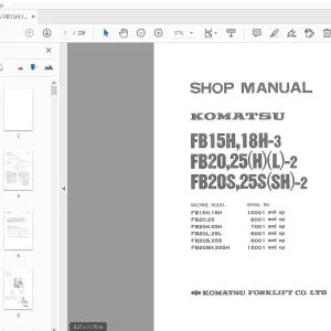 KOMATSU FB15H,18H-3 FB20,25(H)(L)-2 FB20S,25S(SH)-2 SHOP MANUAL - PDF DOWNLOAD