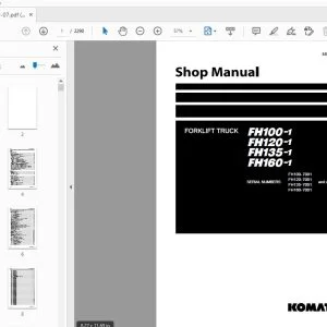 KOMATSU FH100-1 FH120-1 FH135-1 FH160-1 FORKLIFT TRUCK SHOP MANUAL SEN06839-07 - PDF DOWNLOAD