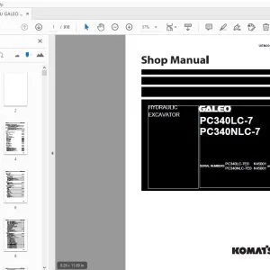 KOMATSU GALEO PC340LC-7 PC340NLC-7 HYDRAULIC EXCAVATOR SHOP MANUAL - PDF DOWNLOAD