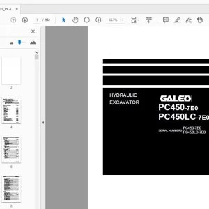 KOMATSU GALEO PC450-7E0 PC450LC-7E0 HYDRAULIC EXCAVATOR SHOP MANUAL - PDF DOWNLOAD
