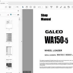 KOMATSU GALEO WA150-5 WHEEL LOADER SHOP MANUAL VEBM934100 - PDF DOWNLOAD