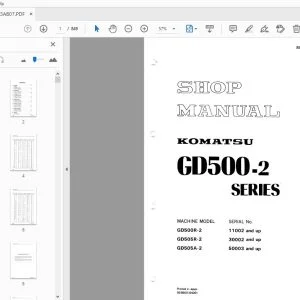 KOMATSU GD500-2 SERIES SHOP MANUAL SEBM023AB07 - PDF DOWNLOAD