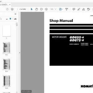 KOMATSU GD655-6 GD675-6 MOTOR GRADER SHOP MANUAL SEN06523-14 - PDF DOWNLOAD