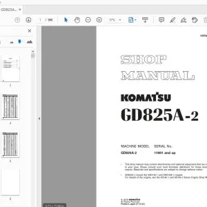KOMATSU GD825A-2 SHOP MANUAL SEBM002311 - PDF DOWNLOAD