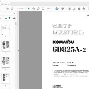 KOMATSU GD825A-2 SHOP MANUAL SEBM002322 - PDF DOWNLOAD