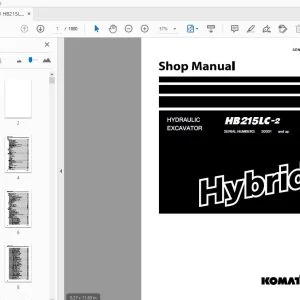 KOMATSU HB215LC-2 HYDRAULIC EXCAVATOR SHOP MANUAL SEN06488-11 - PDF DOWNLOAD