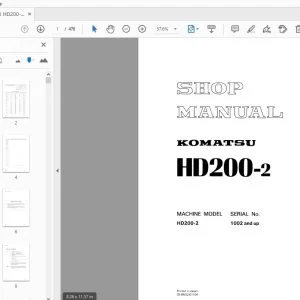 KOMATSU HD200-2 SHOP MANUAL SEBM0567B01 - PDF DOWNLOAD