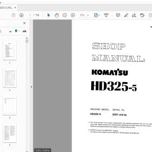 KOMATSU HD325-5 SHOP MANUAL SEBM05660510 - PDF DOWNLOAD