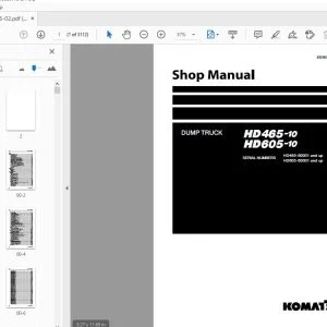KOMATSU HD465-10 HD605-10 DUMP TRUCK SHOP MANUAL SEN06976-02 - PDF DOWNLOAD
