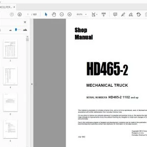 KOMATSU HD465-2 MECHANICAL TRUCK SHOP MANUAL SEBM0569C02 - PDF DOWNLOAD
