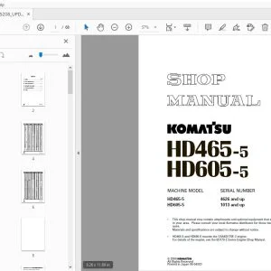 KOMATSU HD465-5 HD605-5 SHOP MANUAL SEBM015208 - PDF DOWNLOAD