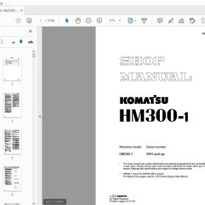 KOMATSU HM300-1 SHOP MANUAL SEBM024817 - PDF DOWNLOAD