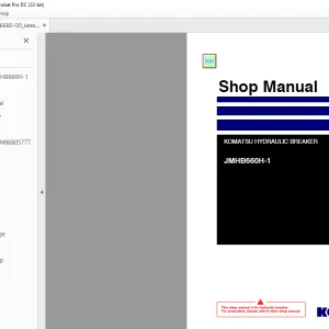 KOMATSU HYDRAULIC BREAKER JMHB660H-1 Shop Manual SEN06680-00 - PDF DOWNLOAD
