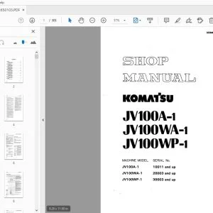 KOMATSU JV100A-1 JV100WA-1 JV100WP-1 SHOP MANUAL SEBM02660103K - PDF DOWNLOAD