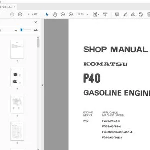 KOMATSU P40 GASOLINE ENGINE SHOP MANUAL - PDF DOWNLOAD