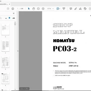 KOMATSU PC03-2 SHOP MANUAL SEBM025000 - PDF DOWNLOAD