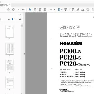 KOMATSU PC100-5 PC120-5 PC120-5 MIGHTY SHOP MANUAL SEBM02020508 - PDF DOWNLOAD