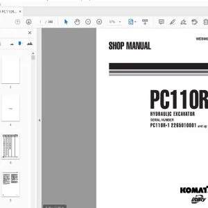 KOMATSU PC110R-1 HYDRAULIC EXCAVATOR SHOP MANUAL WEBM000702 - PDF DOWNLOAD