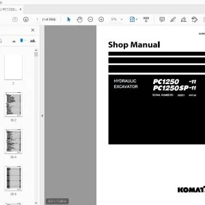 KOMATSU PC1250-11 PC1250SP-11 HYDRAULIC EXCAVATOR SHOP MANUAL SEN06657-10 - PDF DOWNLOAD