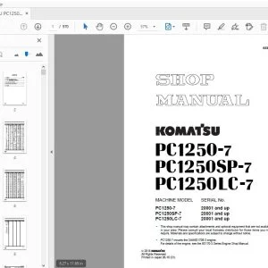 KOMATSU PC1250-7 PC1250SP-7 PC1250LC-7 SHOP MANUAL SEBM027312 - PDF DOWNLOAD