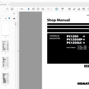 KOMATSU PC1250-8 PC1250SP-8 PC1250LC-8 HYDRAULIC EXCAVATOR SHOP MANUAL SEN00889-28 - PDF DOWNLOAD