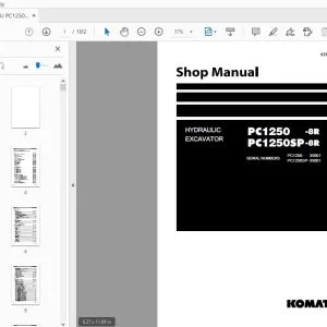 KOMATSU PC1250-8R PC1250SP-8R HYDRAULIC EXCAVATOR SHOP MANUAL SEN02048-26 - PDF DOWNLOAD