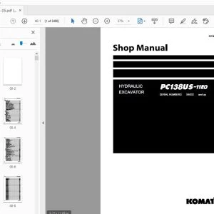 KOMATSU PC138US-11EO HYDRAULIC EXCAVATOR SHOP MANUAL SEN06905-05 - PDF DOWNLOAD