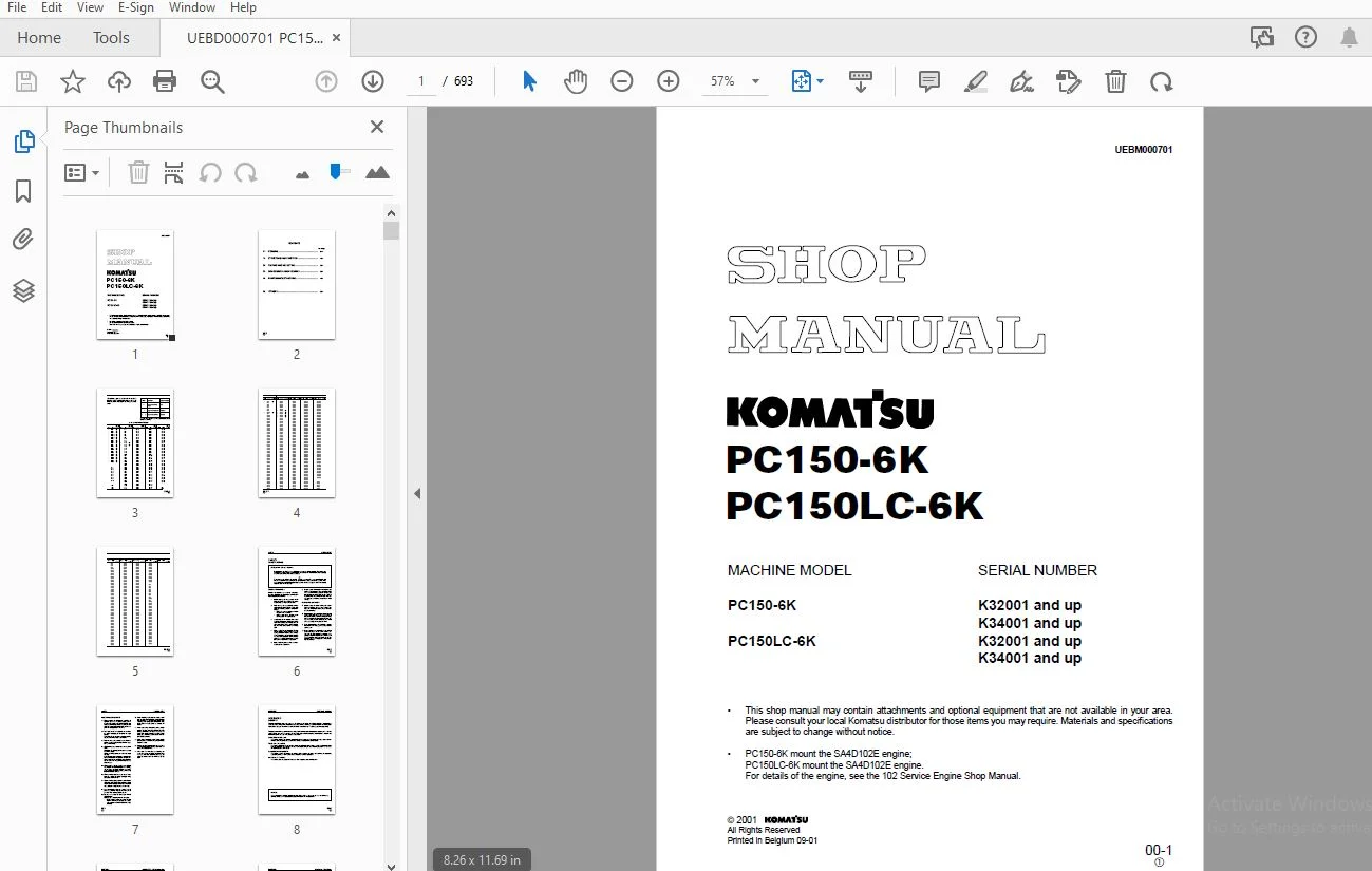 Komatsu Engine 6D102 Series Shop Manual SMEE1020K0 - PDF DOWNLOAD - Image 4